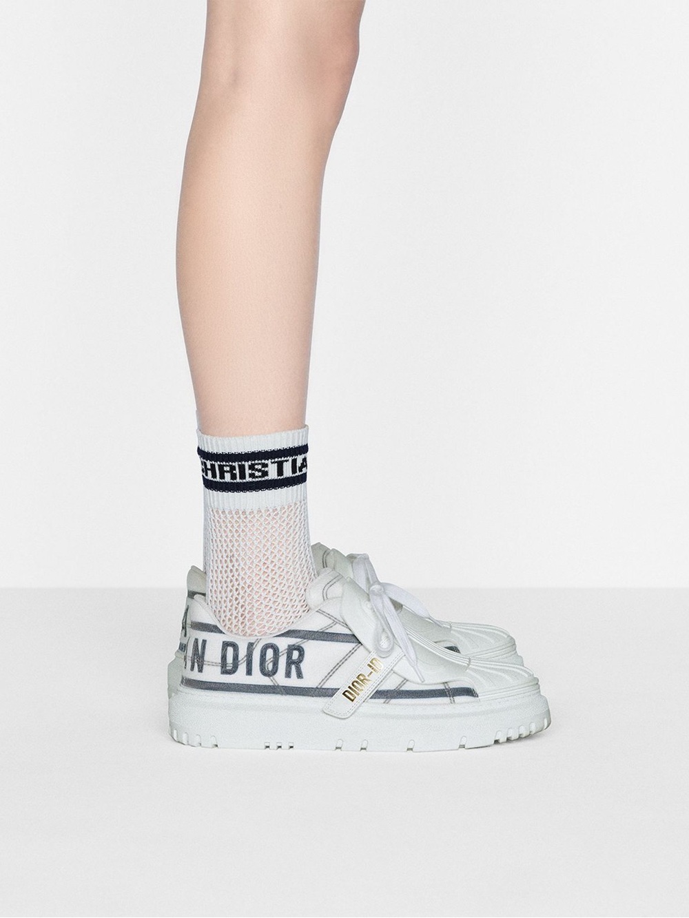 DIOR ID Sneaker White & French Blue Technical Fabric EU 39 US 9